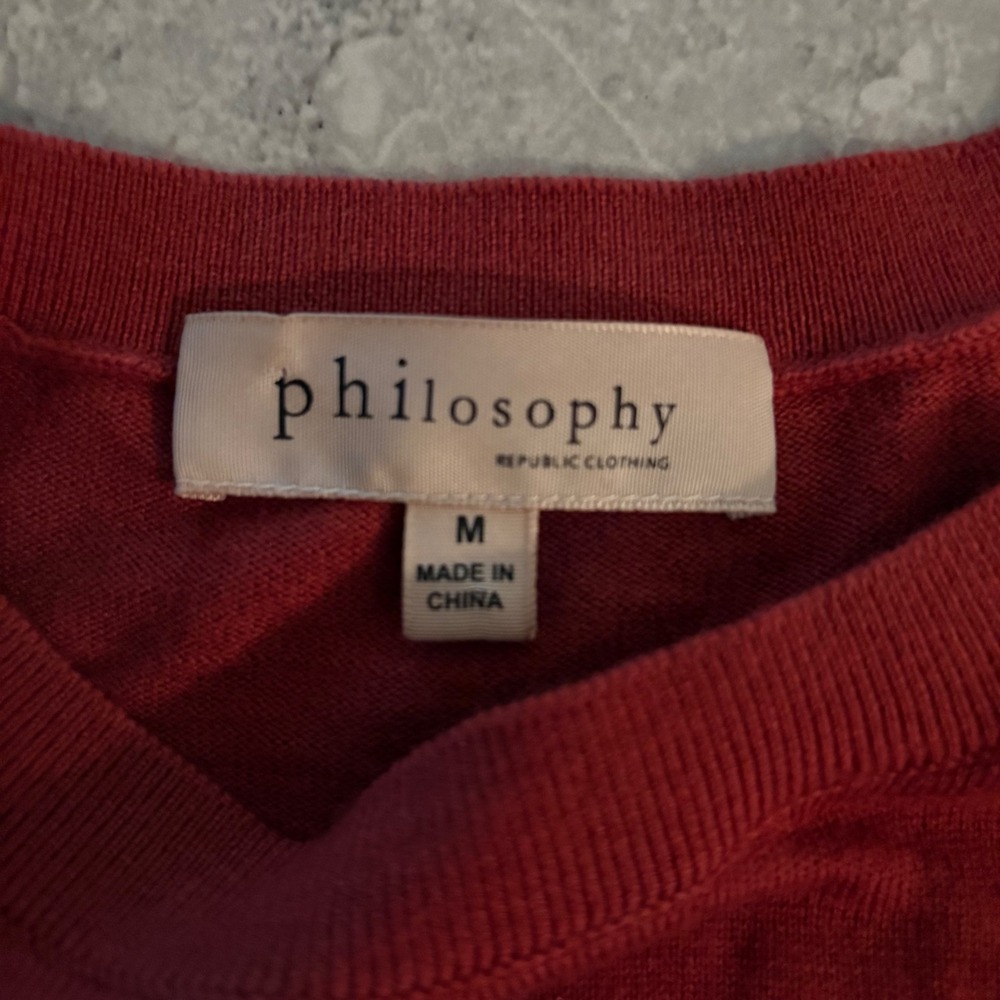 Philosophy by Republic Clothing Wool Blend Burnt Orange Sweater (Women's Medium) - Picture 3 of 7
